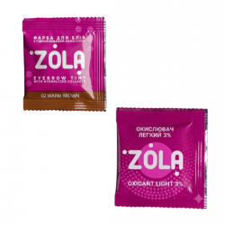 Vopsea sprancene cu colagen, pliculet 02 Warm Brown ZOLA